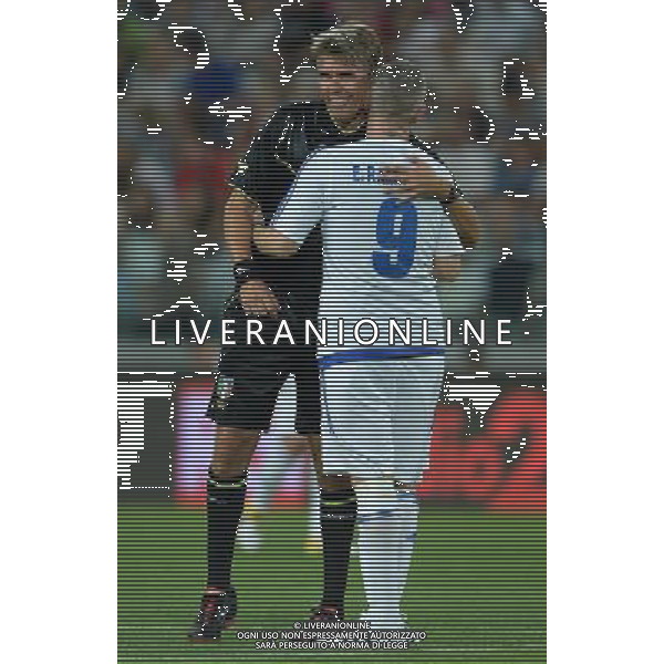 Partita del Cuore 2015 Nazionale Torino - 02.06.2015 Nazionale Cantanti vs Campioni per la Ricerca Nella Foto:abbraccio ramazzotti rosetti /Ph.Vitez-Ag. Aldo Liverani