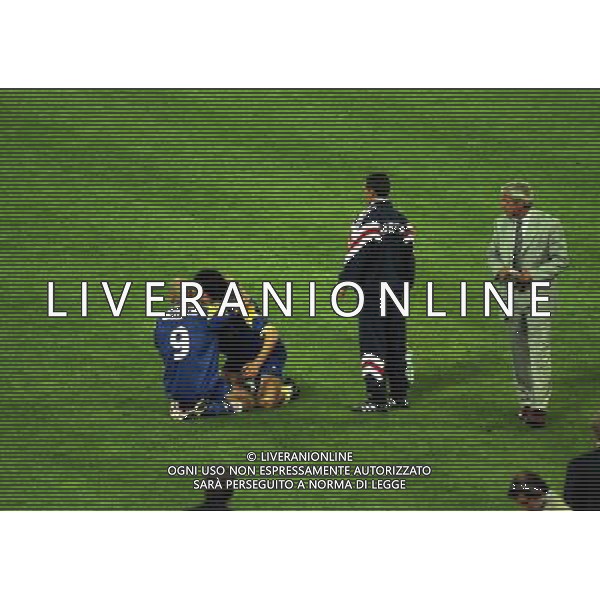 ROMA 22 MAGGIO 1996 FINALE DI CHAMPIONS LEAGUE JUVENTUS -AJAX NELLA FOTO ABBRACCI JUVENTUS AG ALDO LIVERANI SAS