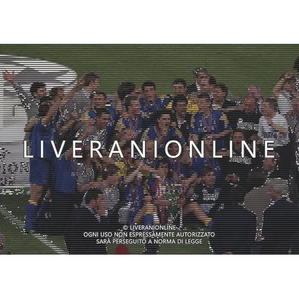 ROMA 22 MAGGIO 1996 FINALE DI CHAMPIONS LEAGUE JUVENTUS -AJAX NELLA FOTO LA JUVENTUS VINCE LA COPPA CAMPIONI AG ALDO LIVERANI SAS