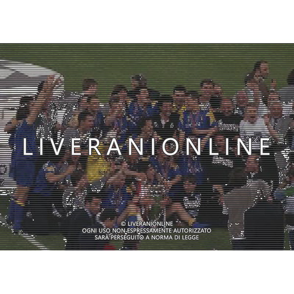 ROMA 22 MAGGIO 1996 FINALE DI CHAMPIONS LEAGUE JUVENTUS -AJAX NELLA FOTO LA JUVENTUS VINCE LA COPPA CAMPIONI AG ALDO LIVERANI SAS