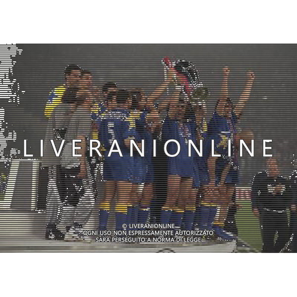 ROMA 22 MAGGIO 1996 FINALE DI CHAMPIONS LEAGUE JUVENTUS -AJAX NELLA FOTO LA JUVENTUS VINCE LA COPPA CAMPIONI AG ALDO LIVERANI SAS