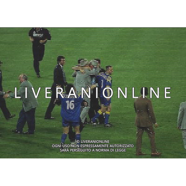 ROMA 22 MAGGIO 1996 FINALE DI CHAMPIONS LEAGUE JUVENTUS -AJAX NELLA FOTO ABBRACCI JUVENTUS AG ALDO LIVERANI SAS