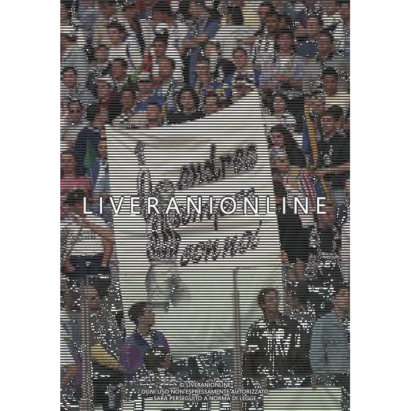 ROMA 22 MAGGIO 1996 FINALE DI CHAMPIONS LEAGUE JUVENTUS -AJAX NELLA FOTO TIFOSI JUVENTUS AG ALDO LIVERANI SAS