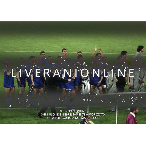 ROMA 22 MAGGIO 1996 FINALE DI CHAMPIONS LEAGUE JUVENTUS -AJAX NELLA FOTO LA JUVENTUS VINCE LA COPPA DEI CAMPIONI AG ALDO LIVERANI SAS