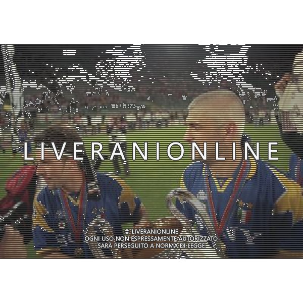 ROMA 22 MAGGIO 1996 FINALE DI CHAMPIONS LEAGUE JUVENTUS -AJAX NELLA FOTO ALESSANDRO DEL PIERO-FABRIZIO RAVANELLI AG ALDO LIVERANI SAS