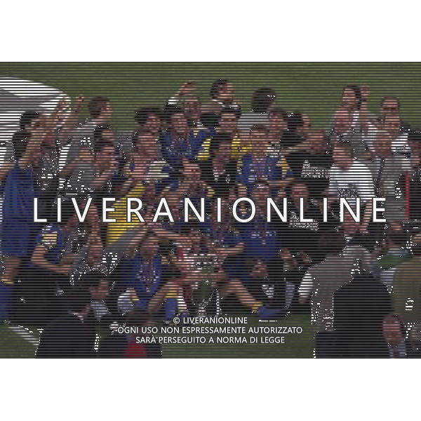 ROMA 22 MAGGIO 1996 FINALE DI CHAMPIONS LEAGUE JUVENTUS -AJAX NELLA FOTO LA JUVENTUS VINCE LA COPPA DEI CAMPIONI AG ALDO LIVERANI SAS