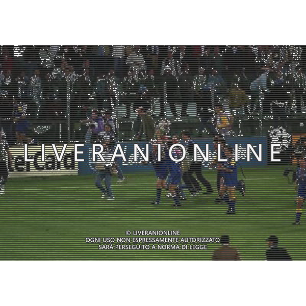 ROMA 22 MAGGIO 1996 FINALE DI CHAMPIONS LEAGUE JUVENTUS -AJAX NELLA FOTO LA JUVENTUS VINCE LA COPPA DEI CAMPIONI AG ALDO LIVERANI SAS