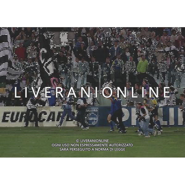 ROMA 22 MAGGIO 1996 FINALE DI CHAMPIONS LEAGUE JUVENTUS -AJAX NELLA FOTO LA JUVENTUS VINCE LA COPPA DEI CAMPIONI AG ALDO LIVERANI SAS