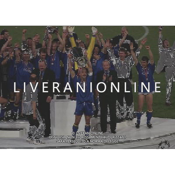 ROMA 22 MAGGIO 1996 FINALE DI CHAMPIONS LEAGUE JUVENTUS -AJAX NELLA FOTO LA JUVENTUS VINCE LA COPPA DEI CAMPIONI AG ALDO LIVERANI SAS