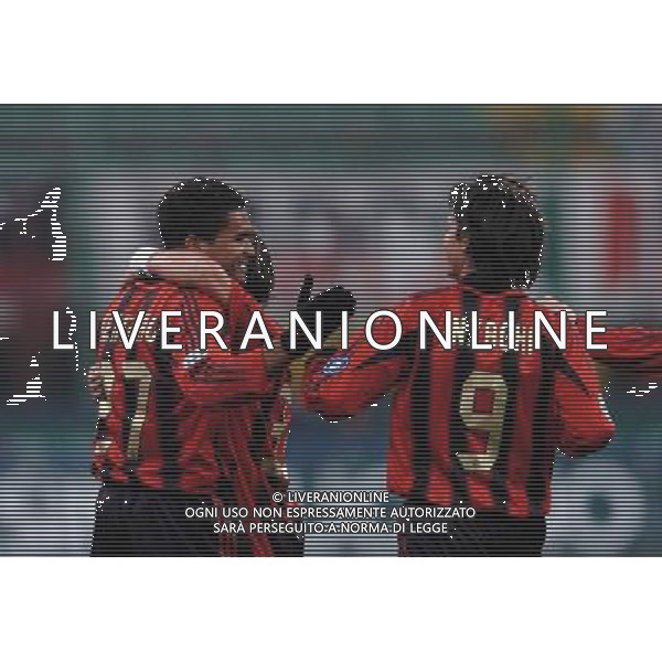 MILAN - UDINESE COPPA ITALIA TIM CUP 26/01/2005 NELLA FOTO ESULTANZA DOPO IL GOL DI SERGINHO CON FILIPPO INZAGHI FOTO LUZZANI/AGENZIA ALDO LIVERANI
