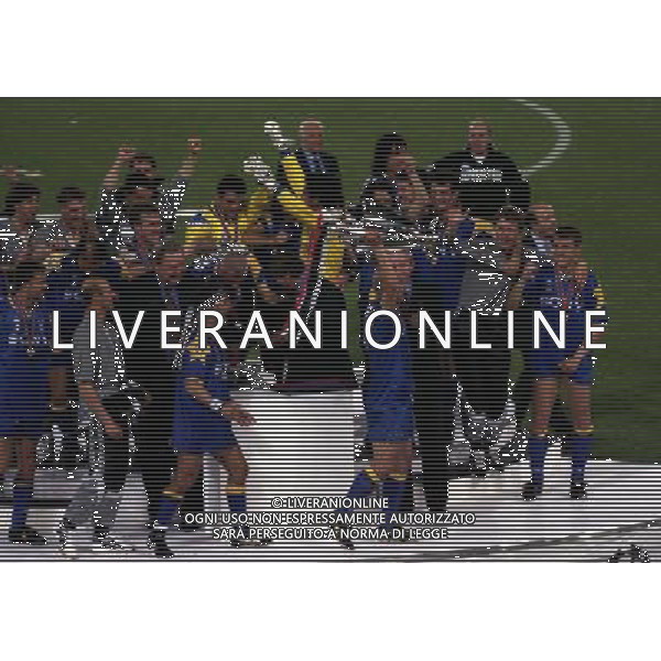 ROMA 22 MAGGIO 1996 FINALE DI CHAMPIONS LEAGUE JUVENTUS -AJAX NELLA FOTO LA JUVENTUS VINCE LA COPPA DEI CAMPIONI AG ALDO LIVERANI SAS