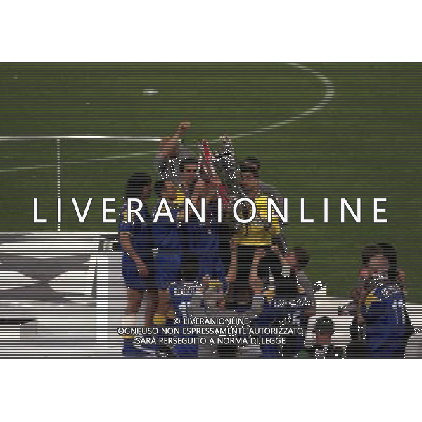 ROMA 22 MAGGIO 1996 FINALE DI CHAMPIONS LEAGUE JUVENTUS -AJAX NELLA FOTO LA JUVENTUS VINCE LA COPPA DEI CAMPIONI AG ALDO LIVERANI SAS
