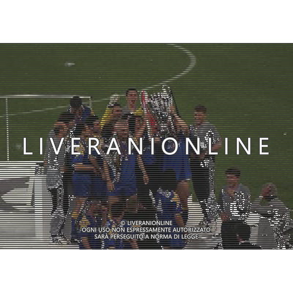 ROMA 22 MAGGIO 1996 FINALE DI CHAMPIONS LEAGUE JUVENTUS -AJAX NELLA FOTO LA JUVENTUS VINCE LA COPPA DEI CAMPIONI AG ALDO LIVERANI SAS