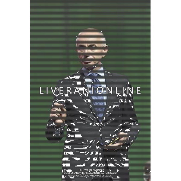 Presentazione del nuovo Brand, della nuova immagine e dei nuovi servizi Alitalia all\'Aeroporto Internazionale \'Leonardo Da Vinci\' Hangar 7, Fiumicino Roma 04 giugno 2015 nella foto Silvano Cassano amministratore delegato ©Corradetti/AGENZIA ALDO LIVERANI Sas