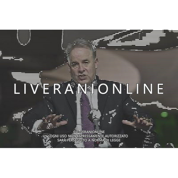 Presentazione del nuovo Brand, della nuova immagine e dei nuovi servizi Alitalia all\'Aeroporto Internazionale \'Leonardo Da Vinci\' Hangar 7, Fiumicino Roma 04 giugno 2015 nella foto James Hogan Vice Presidente ©Corradetti/AGENZIA ALDO LIVERANI Sas