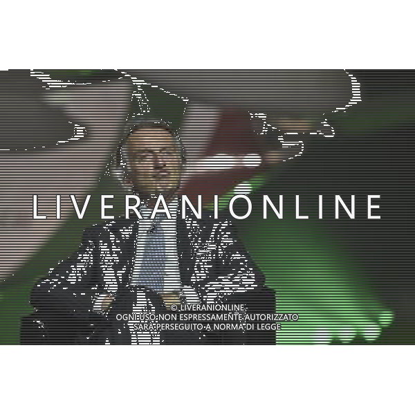 Presentazione del nuovo Brand, della nuova immagine e dei nuovi servizi Alitalia all\'Aeroporto Internazionale \'Leonardo Da Vinci\' Hangar 7, Fiumicino Roma 04 giugno 2015 nella foto Luca Cordero di Montezemolo Presidente ©Corradetti/AGENZIA ALDO LIVERANI Sas