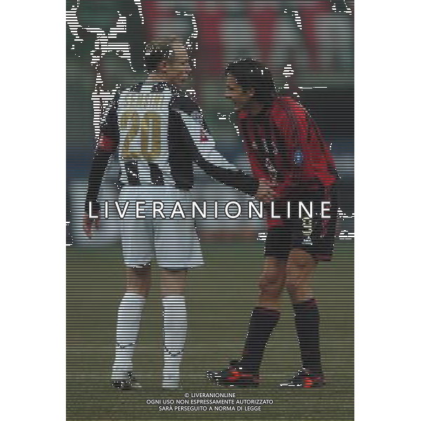 Milano 26-01-2005 Coppa Italia TIM 2004-2005 Milan - Udinese 3:2 nella foto inzaghi e sensini ph Marco Luzzani/Ag. Aldo Liverani S.a.s.