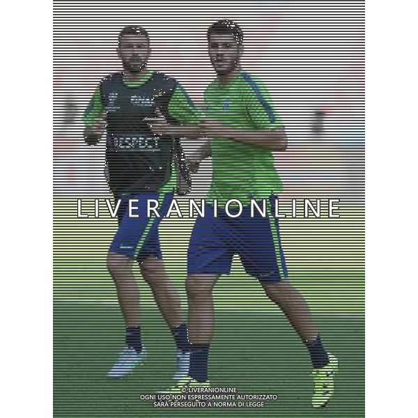 UEFA Champions League 2014/2015 Finale Berlino - 05.06.2015 Allenamento Juventus Barcellona Nella Foto:morata alvaro e andrea barzagli /Ph.Vitez-Ag. Aldo Liverani