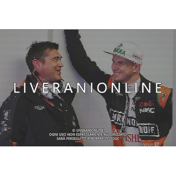 (L to R): Bradley Joyce (GBR) Sahara Force India F1 Race Engineer with Nico Hulkenberg (GER) Sahara Force India F1. 05.06.2015. Formula 1 World Championship, Rd 7, Canadian Grand Prix, Montreal, Canada, Practice Day. /AGENZIA ALDO LIVERANI Sas - ITALY ONLY - EDITORIAL USE ONLY- Prove libere