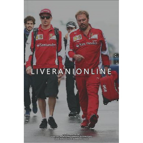(L to R): Kimi Raikkonen (FIN) Ferrari with Gino Rosato (CDN) Ferrari. 05.06.2015. Formula 1 World Championship, Rd 7, Canadian Grand Prix, Montreal, Canada, Practice Day. /AGENZIA ALDO LIVERANI Sas - ITALY ONLY - EDITORIAL USE ONLY - Prove libere