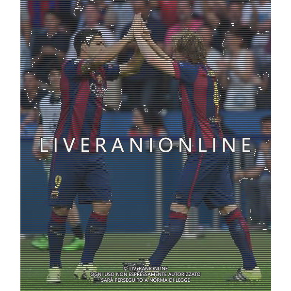 UEFA Champions League 2014/2015 Finale Berlino - 06.06.2015 Juventus-Barcellona Nella Foto: rakitic esultanza dopo il gol con luis suarez /Ph.Vitez-Ag. Aldo Liverani