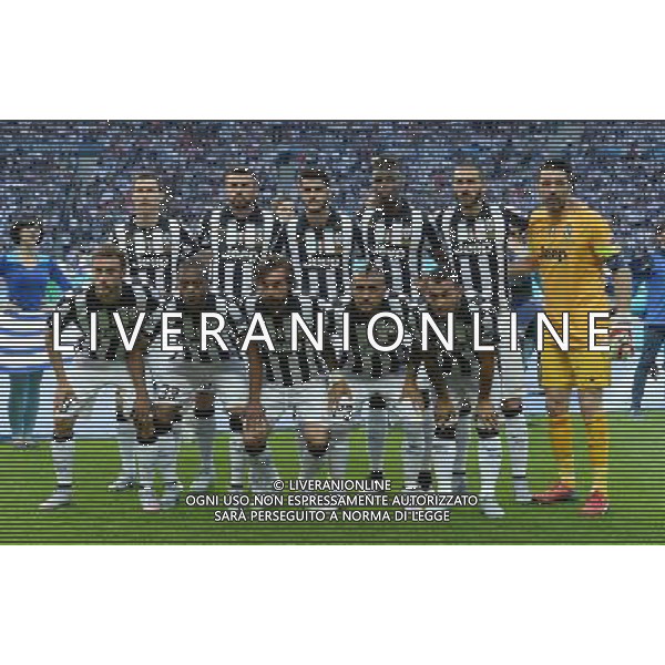 UEFA Champions League 2014/2015 Finale Berlino - 06.06.2015 Juventus-Barcellona Nella Foto: juventus squadra formazione lichtsteiner,barzagli,morata,pogba,bonucci,buffon,marchisio,evra,pirlo,vidal,tevez /Ph.Vitez-Ag. Aldo Liverani