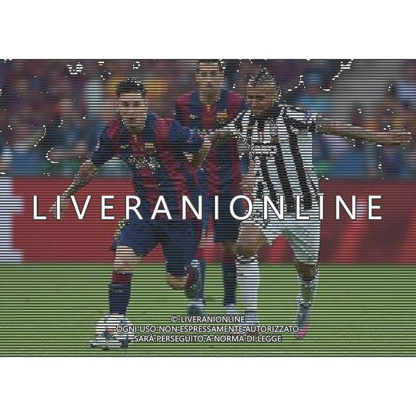 UEFA Champions League 2014/2015 Finale Berlino - 06.06.2015 Juventus-Barcellona Nella Foto:messi lionel e arturo vidal /Ph.Vitez-Ag. Aldo Liverani