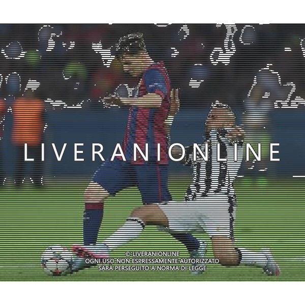 UEFA Champions League 2014/2015 Finale Berlino - 06.06.2015 Juventus-Barcellona Nella Foto:messi lionel e arturo vidal /Ph.Vitez-Ag. Aldo Liverani