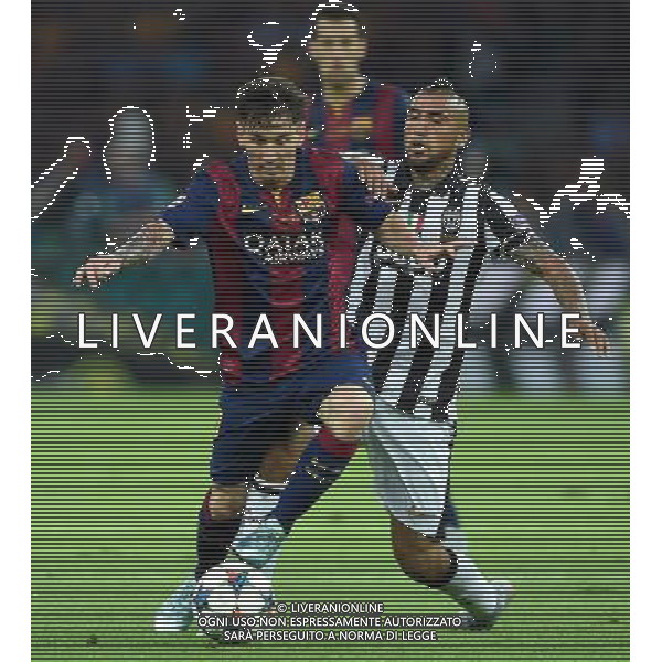 UEFA Champions League 2014/2015 Finale Berlino - 06.06.2015 Juventus-Barcellona Nella Foto:messi lionel e arturo vidal /Ph.Vitez-Ag. Aldo Liverani