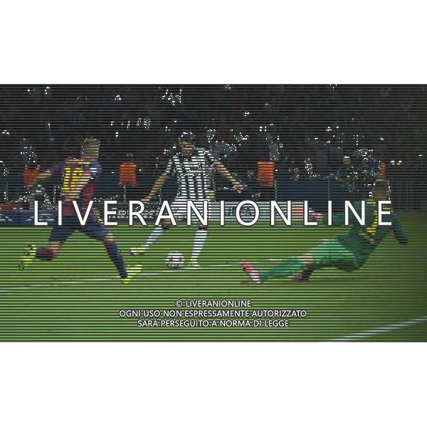 UEFA Champions League 2014/2015 Finale Berlino - 06.06.2015 Juventus-Barcellona Nella Foto: il gol di morata alvaro /Ph.Vitez-Ag. Aldo Liverani