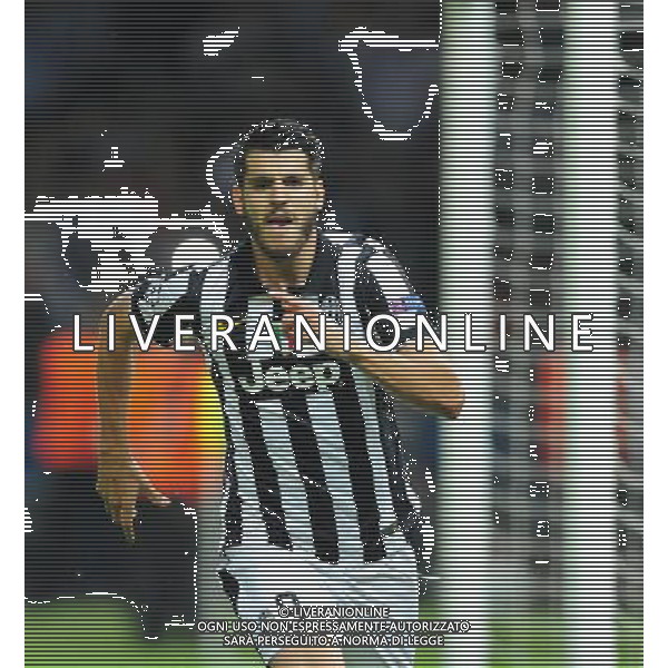 Juventus\' Alvaro Morata celebrates scoring his sides equalising goal to make the score 1-1 Photographer Chris Vaughan/CameraSport Football - UEFA Champions League Final - Juventus v Barcelona - Saturday 6th June 2015 - Olympiastadion - Berlin, Germany © CameraSport - 43 Linden Ave. Countesthorpe. Leicester. England. LE8 5PG - Tel: +44 (0) 116 277 4147 - admin@camerasport.com - www.camerasport.com /AGENZIA ALDO LIVERANI Sas - ITALY ONLY - EDITORIAL USE ONLY - Juventus - Barcellona UEFA Champions League 2014/2015 Finale Berlino - 06.06.2015