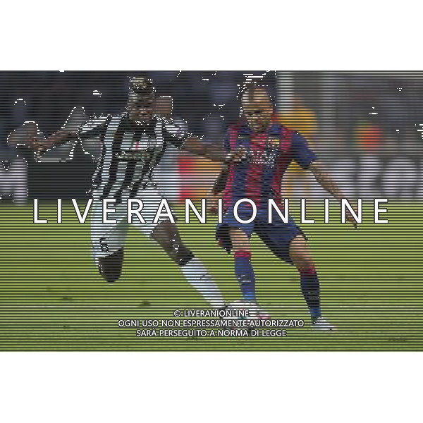 06.06.2015 BERLIN , NIEMCY STADION OLIMPIJSKI PILKA NOZNA ( FOOTBALL ) FINAL LIGI MISTRZOW UEFA 2015 ( UEFA CHAMIONS LEAGUE FINAL ) MECZ JUVENTUS TURYN FC - FC BARCELONA NZ PAUL POGBA, DANIEL ALVES FOTO LUKASZ GROCHALA/CYFRASPORT / NEWSPIX.PL --- Newspix.pl /AGENZIA ALDO LIVERANI Sas - ITALY ONLY - EDITORIAL USE ONLY - Juventus - Barcellona UEFA Champions League 2014/2015 Finale Berlino - 06.06.2015 *** Local Caption *** www.newspix.pl mail us: info@newspix.pl call us: 0048 022 23 22 222 --- Polish Picture Agency by Ringier Axel Springer Poland
