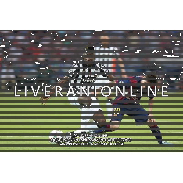 BERLIN 06.06.2015 FINALOWY MECZ LIGA MISTRZOW SEZON 2014/15: JUVENTUS TURYN - FC BARCELONA --- UEFA CHAMPIONS LEAGUE FINAL MATCH: JUVENTUS TURIN - FC BARCELONA PAUL POGBA LIONEL MESSI FOT. PIOTR KUCZA/NEWSPIX.PL --- Newspix.pl /AGENZIA ALDO LIVERANI Sas - ITALY ONLY - EDITORIAL USE ONLY - Juventus - Barcellona UEFA Champions League 2014/2015 Finale Berlino - 06.06.2015 *** Local Caption *** www.newspix.pl mail us: info@newspix.pl call us: 0048 022 23 22 222 --- Polish Picture Agency by Ringier Axel Springer Poland
