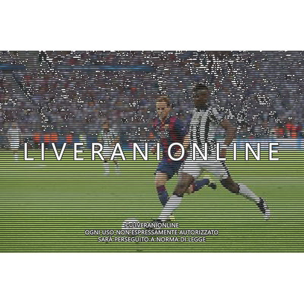 BERLIN 06.06.2015 FINALOWY MECZ LIGA MISTRZOW SEZON 2014/15: JUVENTUS TURYN - FC BARCELONA --- UEFA CHAMPIONS LEAGUE FINAL MATCH: JUVENTUS TURIN - FC BARCELONA IVAN RAKITIC PAUL POGBA FOT. PIOTR KUCZA/NEWSPIX.PL --- Newspix.pl /AGENZIA ALDO LIVERANI Sas - ITALY ONLY - EDITORIAL USE ONLY - Juventus - Barcellona UEFA Champions League 2014/2015 Finale Berlino - 06.06.2015 *** Local Caption *** www.newspix.pl mail us: info@newspix.pl call us: 0048 022 23 22 222 --- Polish Picture Agency by Ringier Axel Springer Poland