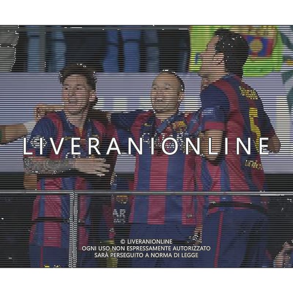 UEFA Champions League 2014/2015 Finale Berlino - 06.06.2015 Juventus-Barcellona Nella Foto:Messi Leonardo-Busquets Sergio-Iniesta Andreas /Ph.Vitez-Ag. Aldo Liverani