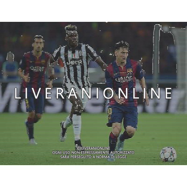 UEFA Champions League 2014/2015 Finale Berlino - 06.06.2015 Juventus-Barcellona Nella Foto:Messi Leonardo-Pogba Paul /Ph.Vitez-Ag. Aldo Liverani