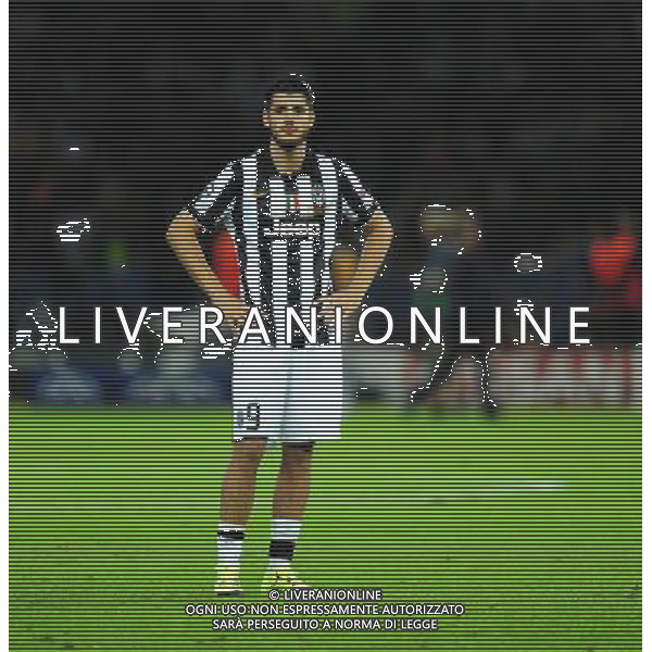 Juventus\' Alvaro Morata looks dejected at the final whistle Photographer Chris Vaughan/CameraSport Football - UEFA Champions League Final - Juventus v Barcelona - Saturday 6th June 2015 - Olympiastadion - Berlin, Germany Â© CameraSport - 43 Linden Ave. Countesthorpe. Leicester. England. LE8 5PG - Tel: +44 (0) 116 277 4147 - admin@camerasport.com - www.camerasport.com AG ALDO LIVERANI SAS ONLY ITALY