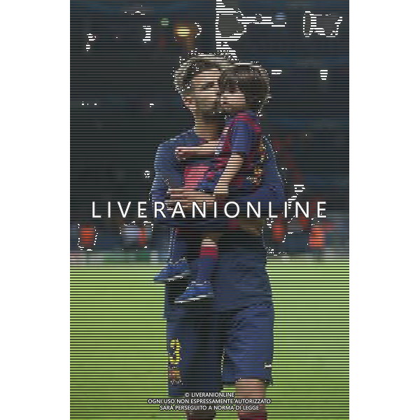 BERLIN 06.06.2015 FINALOWY MECZ LIGA MISTRZOW SEZON 2014/15: JUVENTUS TURYN - FC BARCELONA 1:2 --- UEFA CHAMPIONS LEAGUE FINAL MATCH: JUVENTUS TURIN - FC BARCELONA 1:2 GERARD PIQUE MILAN PIQUE FOT. PIOTR KUCZA/NEWSPIX.PL --- Newspix.pl AG ALDO LIVERANI SAS ONLY ITALY *** Local Caption *** www.newspix.pl mail us: info@newspix.pl call us: 0048 022 23 22 222 --- Polish Picture Agency by Ringier Axel Springer Poland