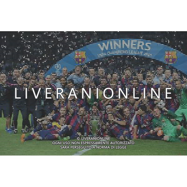 06.06.2015 BERLIN , NIEMCY STADION OLIMPIJSKI PILKA NOZNA ( FOOTBALL ) FINAL LIGI MISTRZOW UEFA 2015 ( UEFA CHAMIONS LEAGUE FINAL ) MECZ JUVENTUS TURYN FC - FC BARCELONA NZ BARCELONA RADOSC, WYGRYWA LIGE MISTRZOW - LIONEL MESSI, L;UIZ SUAREZ, NEYMAR, GERARD PIQUE, ANDREAS INIESTA FOTO LUKASZ GROCHALA/CYFRASPORT / NEWSPIX.PL / NEWSPIX.PL --- Newspix.pl AG ALDO LIVERANI SAS ONLY ITALY *** Local Caption *** www.newspix.pl mail us: info@newspix.pl call us: 0048 022 23 22 222 --- Polish Picture Agency by Ringier Axel Springer Poland