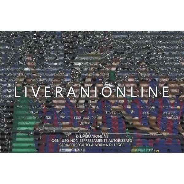 06.06.2015 BERLIN , NIEMCY STADION OLIMPIJSKI PILKA NOZNA ( FOOTBALL ) FINAL LIGI MISTRZOW UEFA 2015 ( UEFA CHAMIONS LEAGUE FINAL ) MECZ JUVENTUS TURYN FC - FC BARCELONA NZ BARCELONA RADOSC, WYGRYWA LIGE MISTRZOW - LIONEL MESSI, L;UIZ SUAREZ, NEYMAR, GERARD PIQUE, ANDREAS INIESTA FOTO LUKASZ GROCHALA/CYFRASPORT / NEWSPIX.PL --- Newspix.pl AG ALDO LIVERANI SAS ONLY ITALY *** Local Caption *** www.newspix.pl mail us: info@newspix.pl call us: 0048 022 23 22 222 --- Polish Picture Agency by Ringier Axel Springer Poland