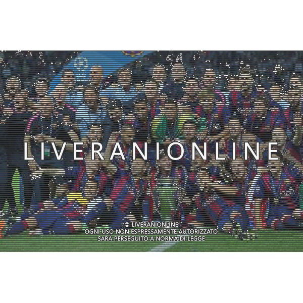 06.06.2015 BERLIN , NIEMCY STADION OLIMPIJSKI PILKA NOZNA ( FOOTBALL ) FINAL LIGI MISTRZOW UEFA 2015 ( UEFA CHAMIONS LEAGUE FINAL ) MECZ JUVENTUS TURYN FC - FC BARCELONA NZ BARCELONA RADOSC, WYGRYWA LIGE MISTRZOW - LIONEL MESSI, L;UIZ SUAREZ, NEYMAR, GERARD PIQUE, ANDREAS INIESTA FOTO LUKASZ GROCHALA/CYFRASPORT / NEWSPIX.PL --- Newspix.pl AG ALDO LIVERANI SAS ONLY ITALY *** Local Caption *** www.newspix.pl mail us: info@newspix.pl call us: 0048 022 23 22 222 --- Polish Picture Agency by Ringier Axel Springer Poland