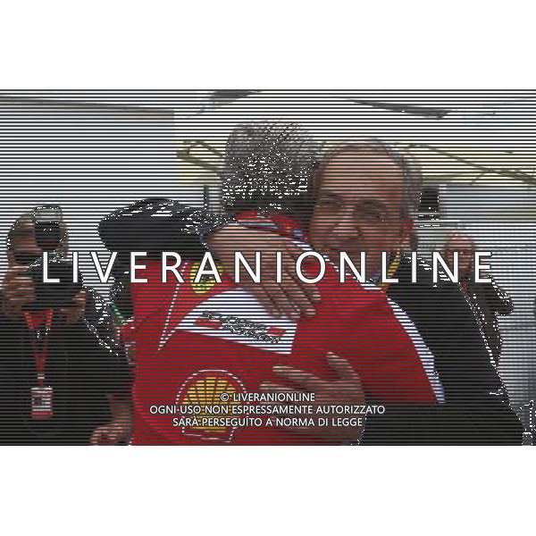 (L to R): Maurizio Arrivabene (ITA) Ferrari Team Principal with Sergio Marchionne (ITA) Ferrari President and CEO of Fiat Chrysler Automobiles. 07.06.2015. Formula 1 World Championship, Rd 7, Canadian Grand Prix, Montreal, Canada, Race Day. /AGENZIA ALDO LIVERANI Sas - ITALY ONLY - EDITORIAL USE ONLY