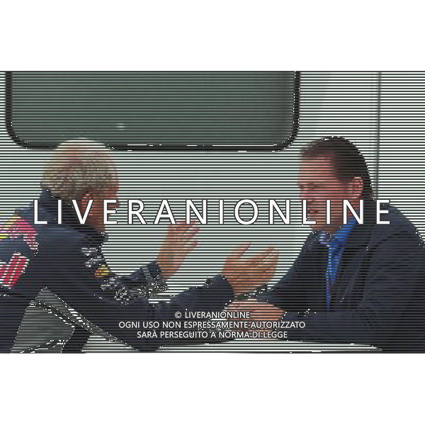 (L to R): Dr Helmut Marko (AUT) Red Bull Motorsport Consultant with Jos Verstappen (NLD). 07.06.2015. Formula 1 World Championship, Rd 7, Canadian Grand Prix, Montreal, Canada, Race Day. /AGENZIA ALDO LIVERANI Sas - ITALY ONLY - EDITORIAL USE ONLY