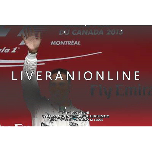 1st PLace Lewis Hamilton (GBR) Mercedes AMG F1. 07.06.2015. Formula 1 World Championship, Rd 7, Canadian Grand Prix, Montreal, Canada, Race Day. /AGENZIA ALDO LIVERANI Sas - ITALY ONLY - EDITORIAL USE ONLY