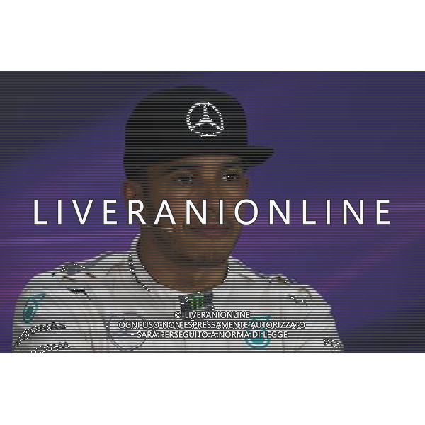 Race winner Lewis Hamilton (GBR) Mercedes AMG F1 in the FIA Press Conference. 07.06.2015. Formula 1 World Championship, Rd 7, Canadian Grand Prix, Montreal, Canada, Race Day. AG ALDO LIVERANI SAS ONLY ITALY