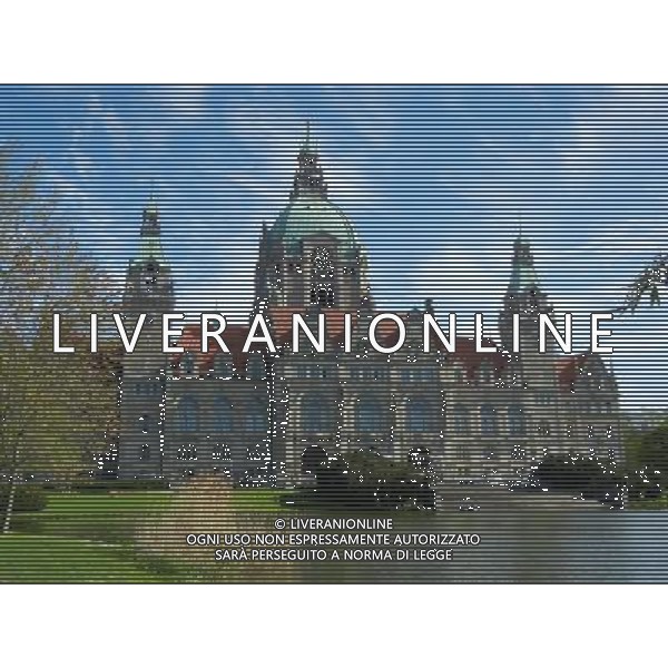 HANNOVER 2015 NELLA FOTO PANORAMICHE DI HANNOVER IL MUNICIPIO FOTO ALDO LIVERANI SAS
