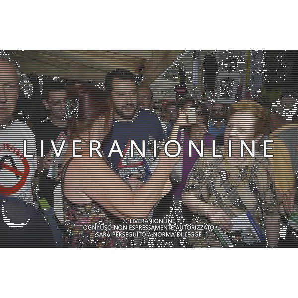 Salvini al mercato di Rovato ,Rovato 8 Giugno 2015.Ph Fotolive Luca Rocca/Agenzia Aldo Liverani S.a.s
