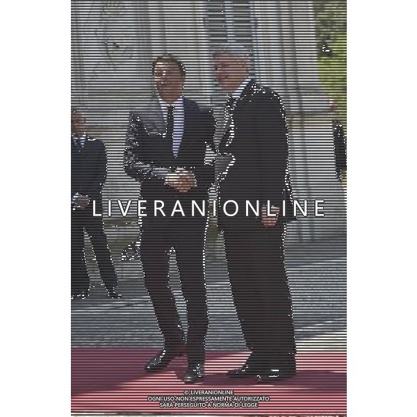Il Presidente del Consiglio dei Ministri, Matteo Renzi incontra a Villa Doria Pamphilj, il Primo Ministro del Canada, Stephen Harper - Roma 11 giugno 2015 ©Corradetti/AGENZIA ALDO LIVERANI SAS