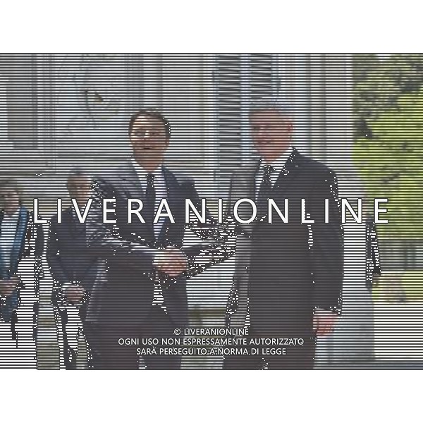 Il Presidente del Consiglio dei Ministri, Matteo Renzi incontra a Villa Doria Pamphilj, il Primo Ministro del Canada, Stephen Harper - Roma 11 giugno 2015 ©Corradetti/AGENZIA ALDO LIVERANI SAS