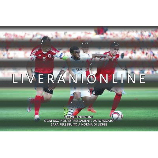 Lorik CANA / Alexandre LACAZETTE / Odise ROSHI - 13.06.2015 - Albanie / France - Match Amical - Tirana Photo : Dave Winter / Icon Sport AG ALDO LIVERANI SAS ONLY ITALY